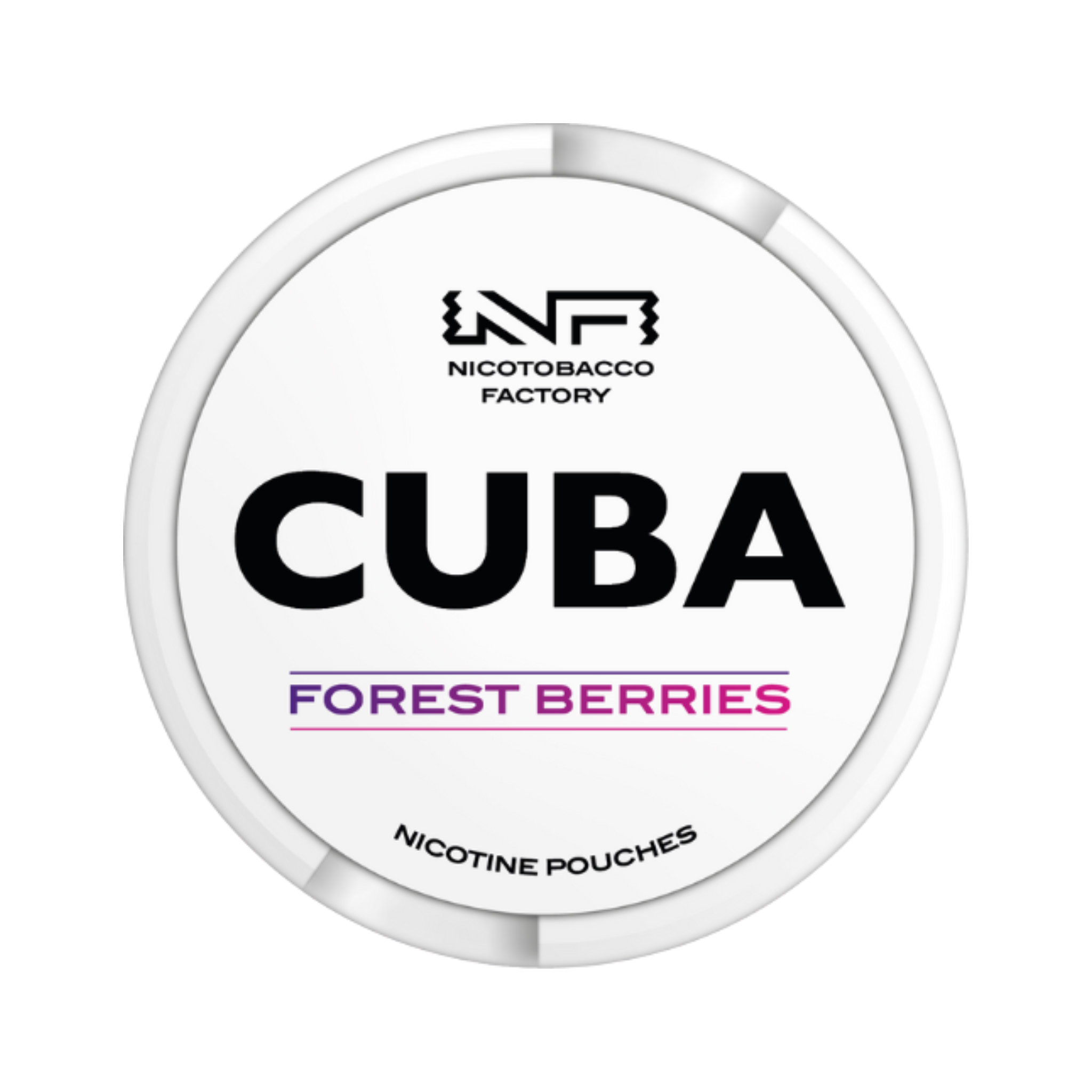CUBA White Forest Berries nicotine pouch can – Slim moist, 10.4mg, 20 pouches