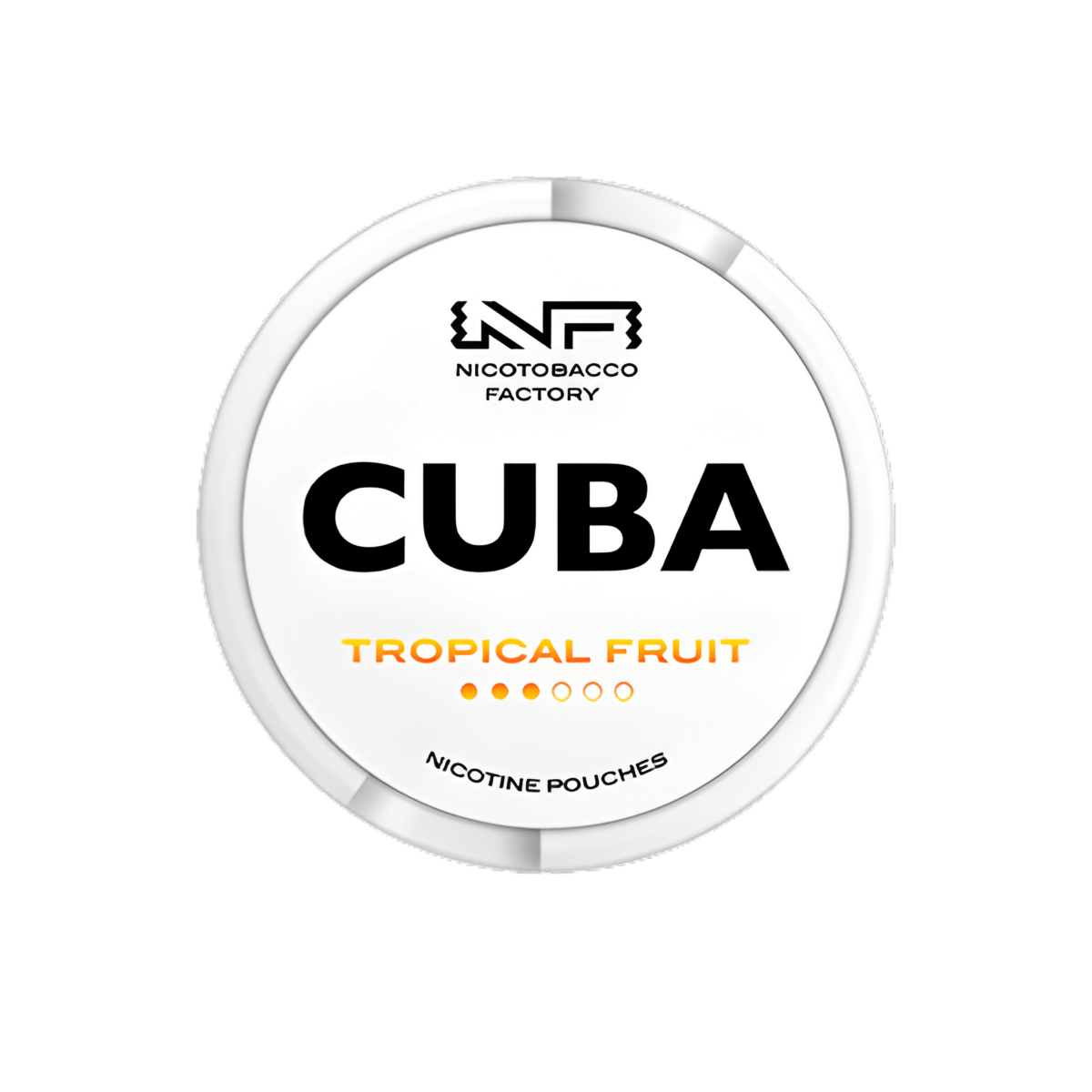 Cuba White Tropical Fruit nicotine pouch can – Slim moist, 10.4mg, 20 pouches