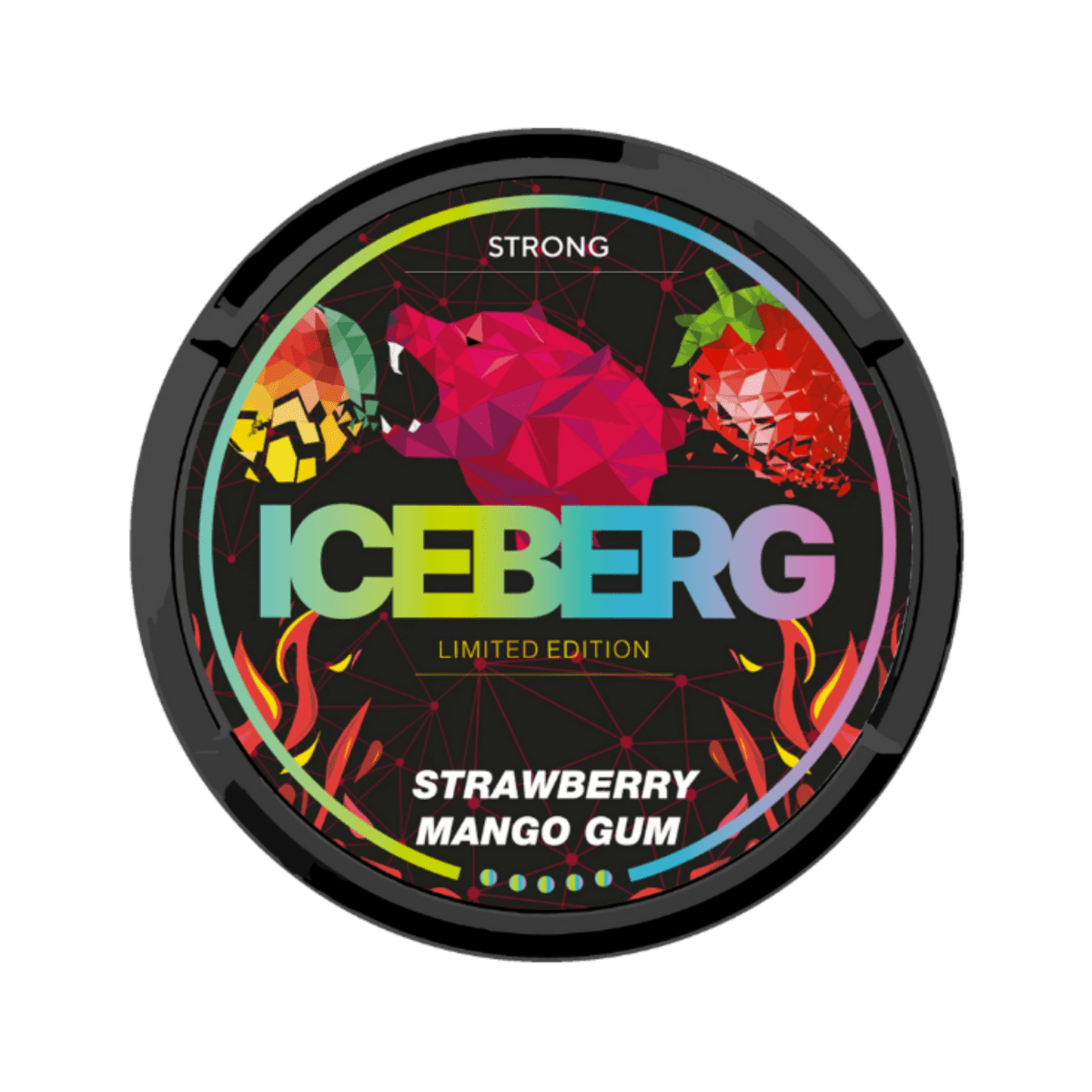 Can of ICEBERG Strawberry Mango Gum - Nicotine Pouches